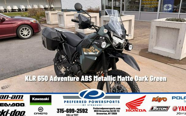 2026 Kawasaki KLR 650 Adventure ABS Metallic Matte Dark Green