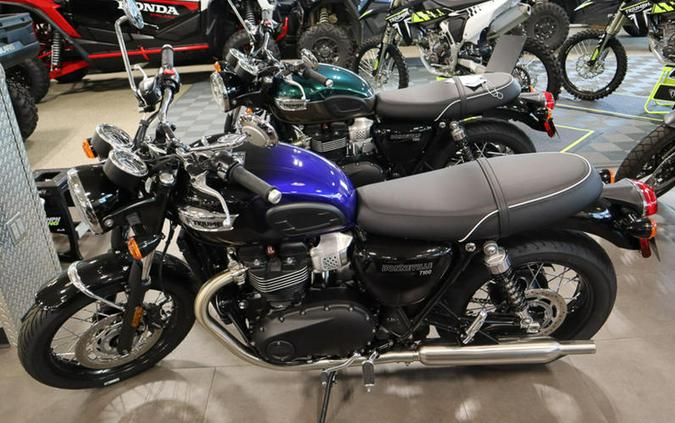 2024 Triumph Bonneville T100 Sapphire Blue/Silver Blue