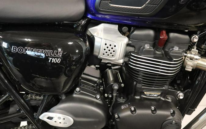 2024 Triumph Bonneville T100 Sapphire Blue/Silver Blue