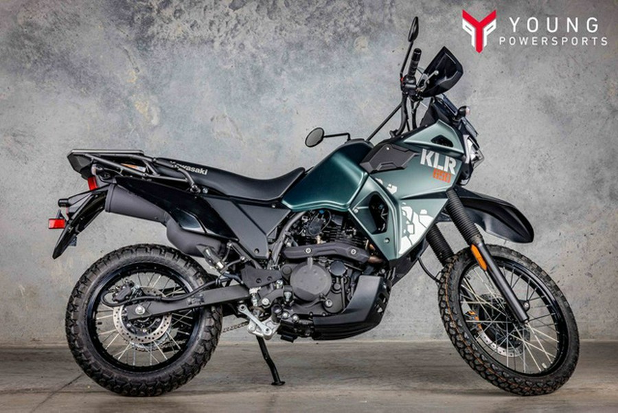 2025 Kawasaki KLR650 Metallic Matte Old School Green