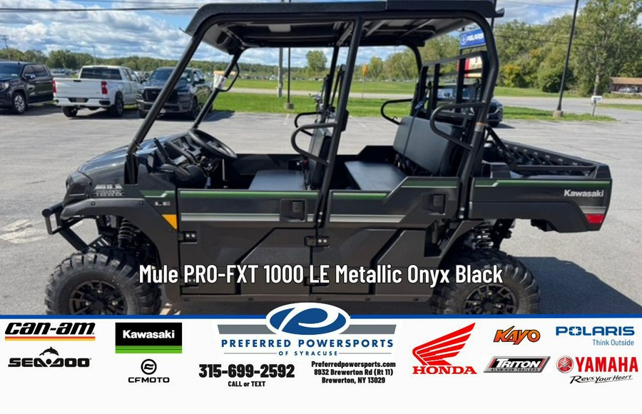 2026 Kawasaki Mule PRO-FXT 1000 LE Metallic Onyx Black