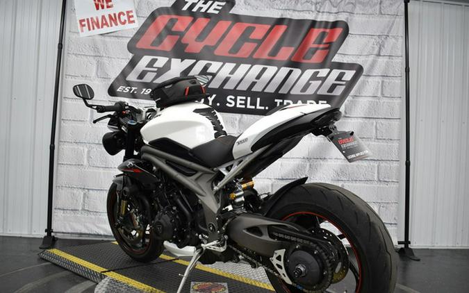 2019 Triumph Speed Triple RS Crystal White Metallic