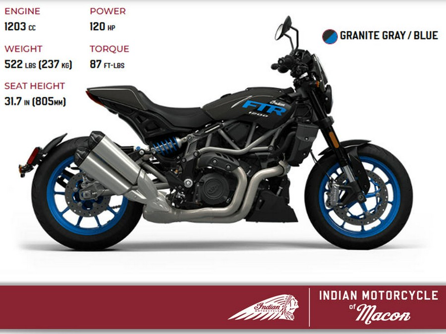 2024 Indian Motorcycle® FTR Sport Granite Gray/Blue