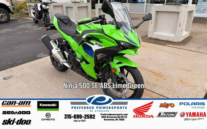 2026 Kawasaki Ninja 500 SE ABS Lime Green