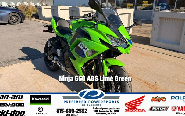 2026 Kawasaki Ninja 650 ABS Lime Green