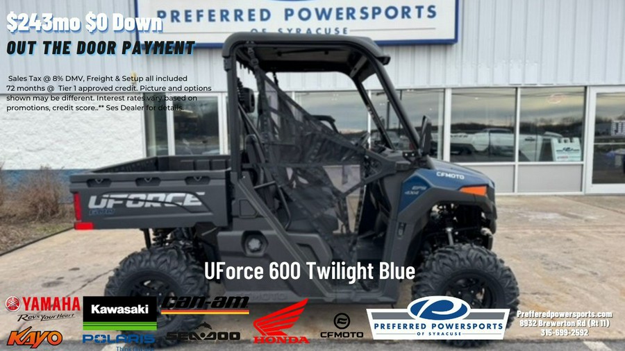 2024 CFMOTO UForce 600 EPS Twilight Blue