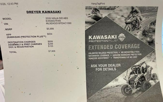 2026 NINJA 500 ABS - Kawasaki