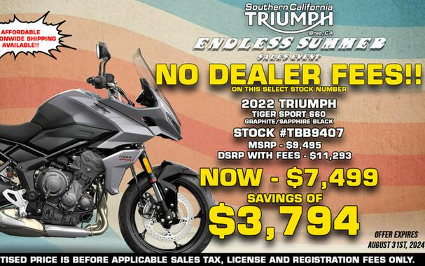 2022 Triumph Tiger Sport 660 Graphite/Sapphire Black