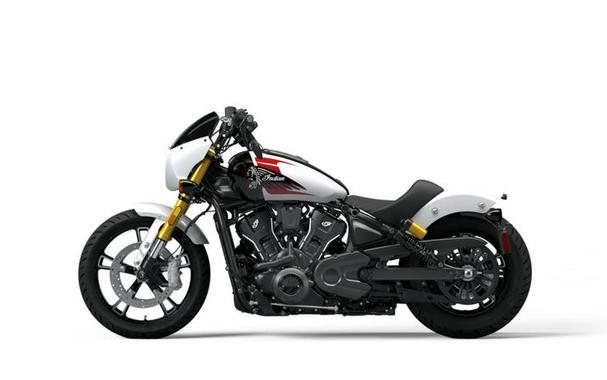 2025 Indian Motorcycle® 101 Scout® Ghost White Metallic with Graphics