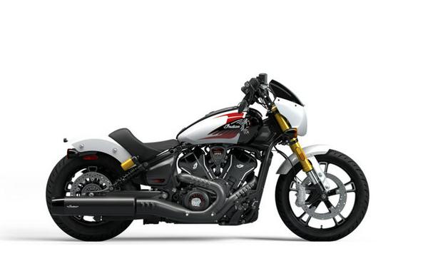 2025 Indian Motorcycle® 101 Scout® Ghost White Metallic with Graphics