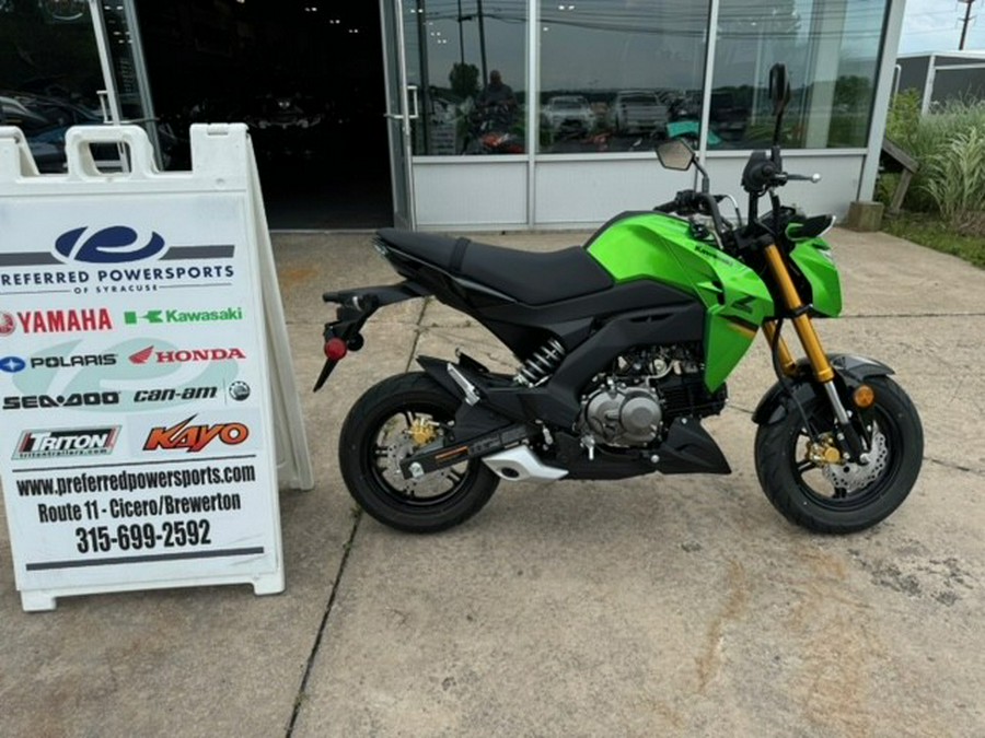 2024 Kawasaki Z125 Pro Candy Lime Green