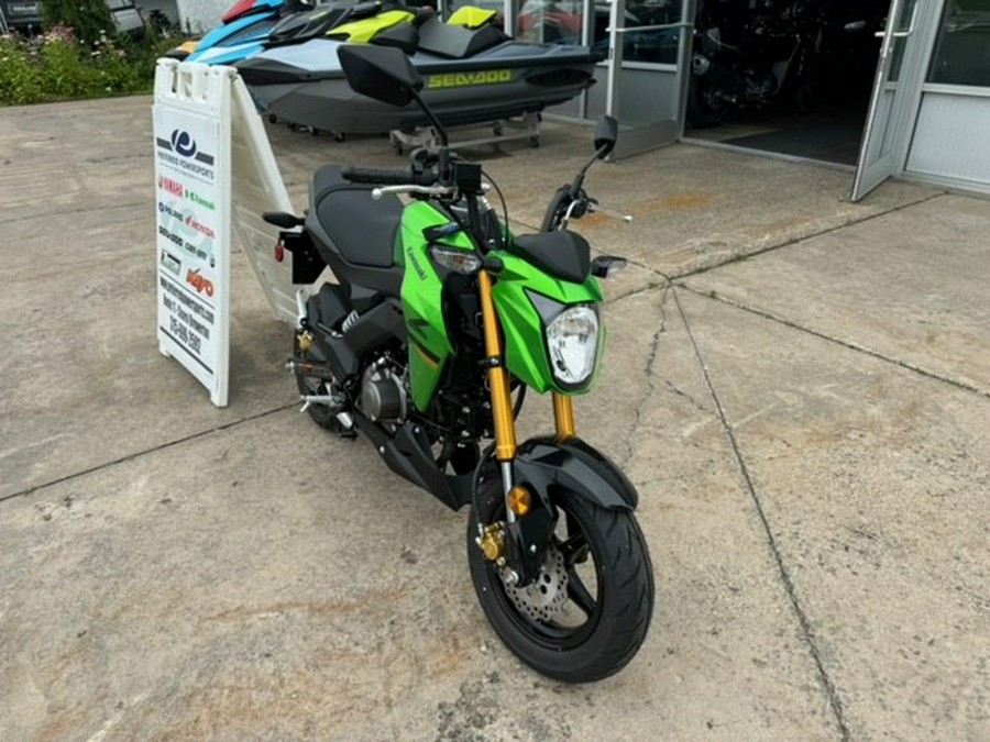 2024 Kawasaki Z125 Pro Candy Lime Green