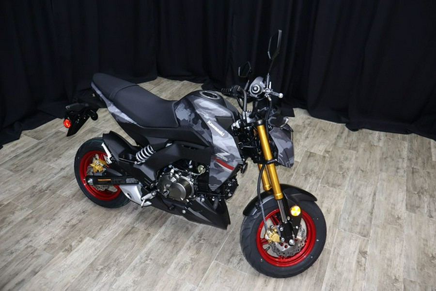 2024 Kawasaki Z125 PRO Cypher Camo Gray MatteMetallic Matte Car