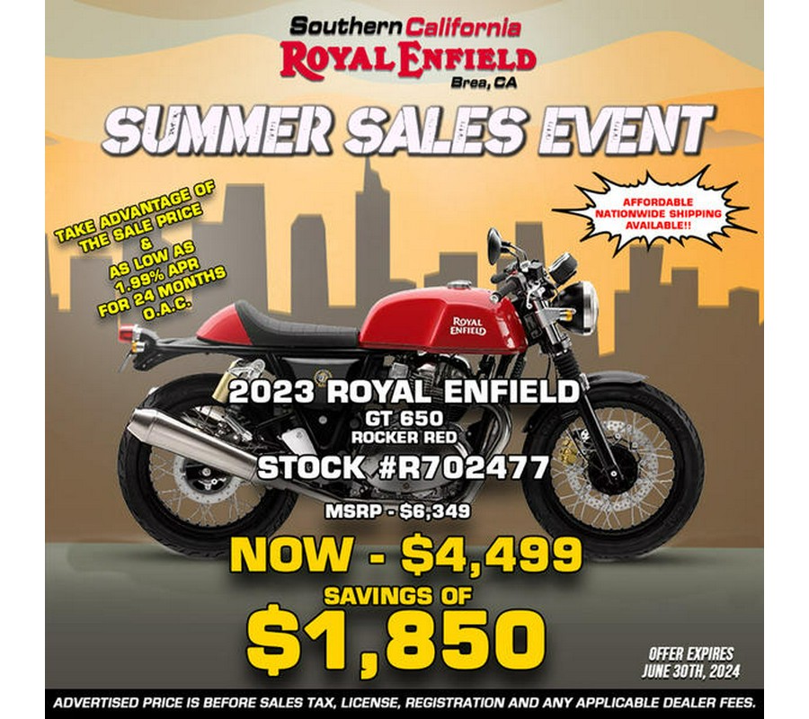 2023 Royal Enfield Continental GT 650 Rocker Red