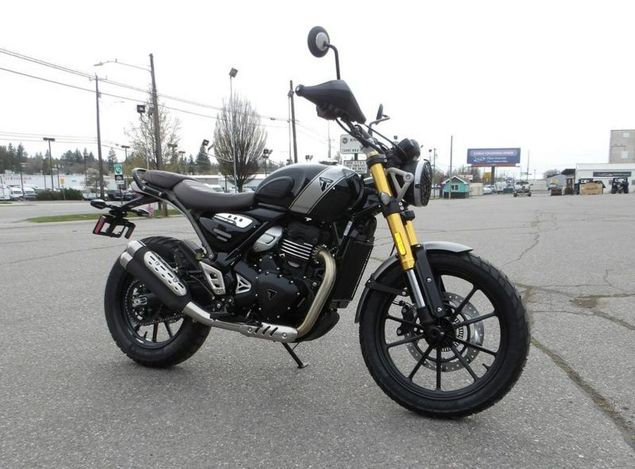2025 Triumph Scrambler 400 X Phantom Black / Silver Ice