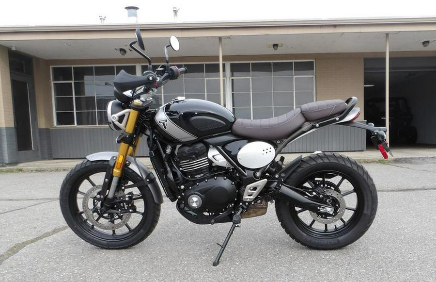2025 Triumph Scrambler 400 X Phantom Black / Silver Ice