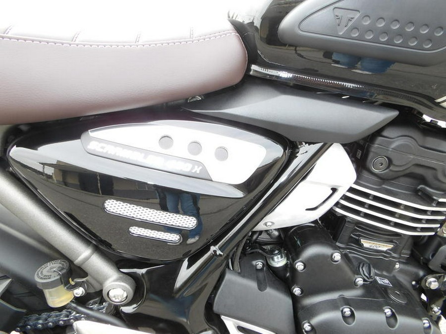 2025 Triumph Scrambler 400 X Phantom Black / Silver Ice