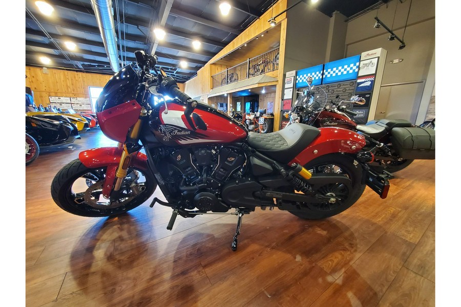 2025 Indian Motorcycle 101 SCOUT, MRN MTLC W/GRFX, TEC, 49ST Base