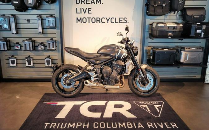 2023 Triumph Trident 660 Matte Jet Black / Matte Silver Ice