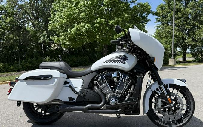 2025 Indian Motorcycle® Chieftain® PowerPlus Dark Horse® 112 w/PowerBand Ghost White Metallic Smoke