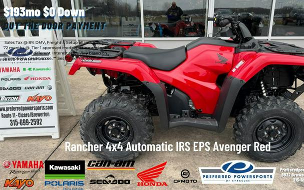 2024 Honda Rancher 4x4 Automatic IRS EPS Avenger Red