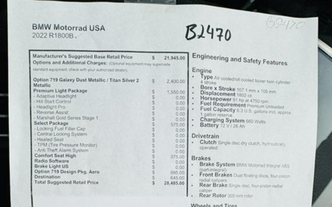 2022 BMW R1800B
