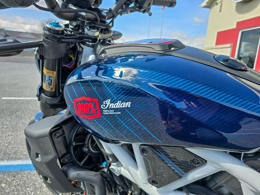 2024 Indian Motorcycle® FTR x 100% R Carbon Blue Candy Carbon