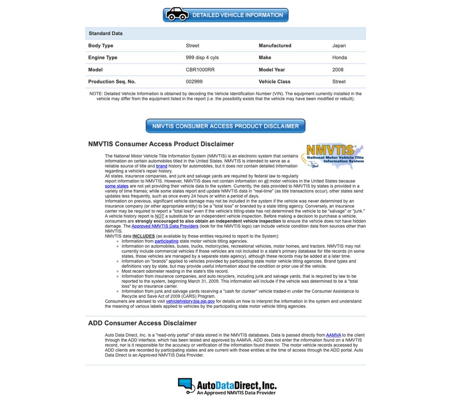 2008 Honda CBR®1000RR