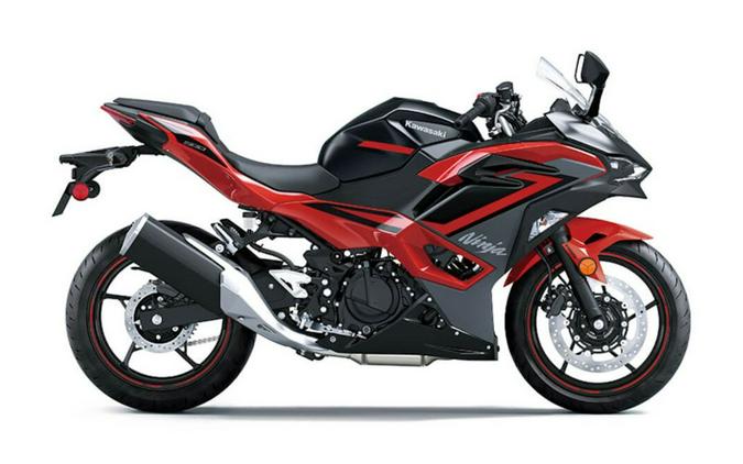 2025 Kawasaki Ninja 500 ABS Passion Red/Metallic Flat Spark Black