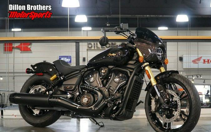 2026 Indian 101 Scout Black Crystal With Super Graphite