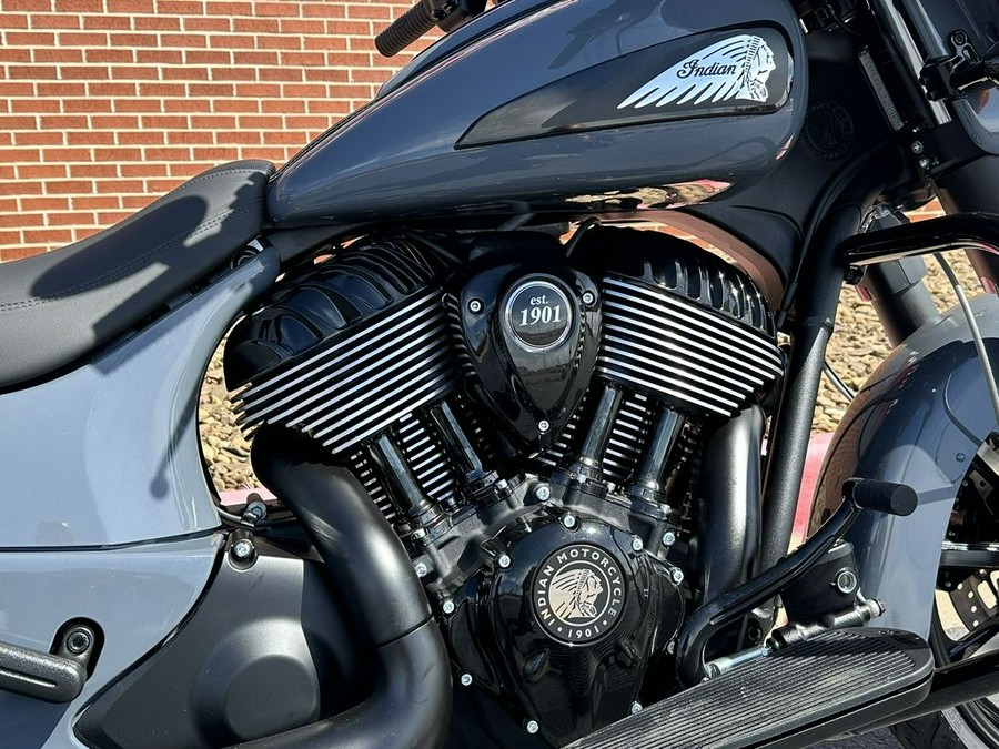 2024 Indian Motorcycle® Chieftain® Dark Horse® w/Powerband Audio Pkg Icon Stealth Gray Azure