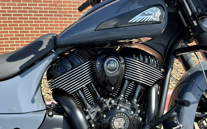 2024 Indian Motorcycle® Chieftain® Dark Horse® w/Powerband Audio Pkg Icon Stealth Gray Azure