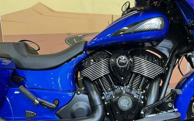 2026 Indian Chieftain Dark Horse w/PowerBand Audio Deep Blue Metallic