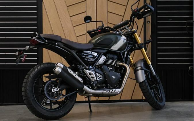 2024 Triumph Scrambler 400 X MATT KHAKI GREEN FUSION WHITE