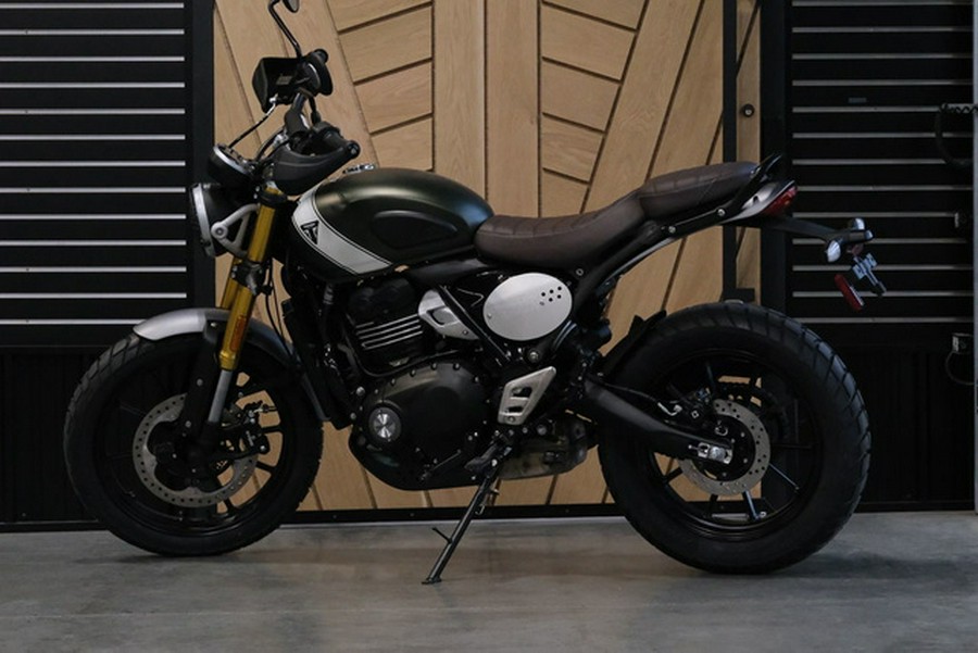 2024 Triumph Scrambler 400 X MATT KHAKI GREEN FUSION WHITE