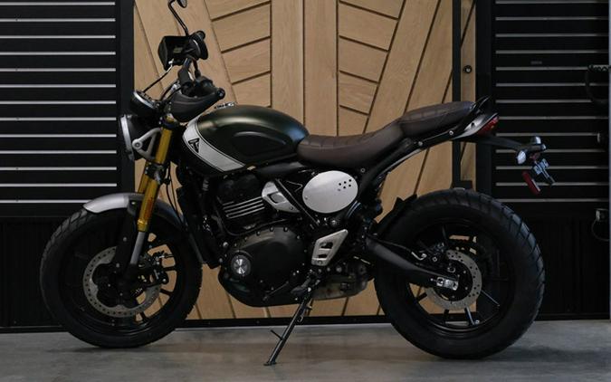 2024 Triumph Scrambler 400 X MATT KHAKI GREEN FUSION WHITE