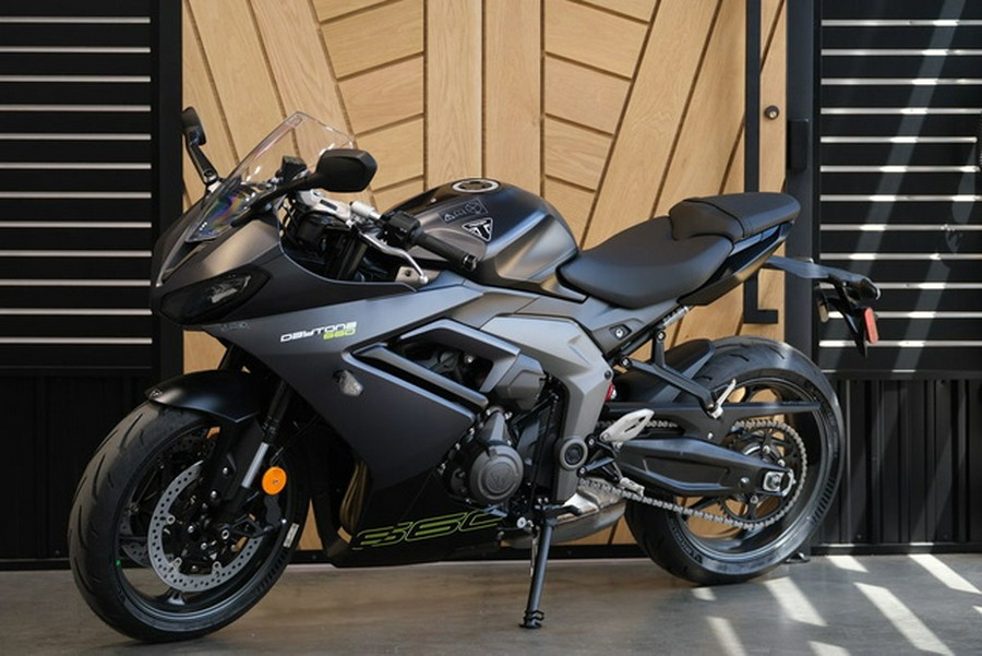 2025 Triumph Daytona 660 Satin Granite/Satin Black