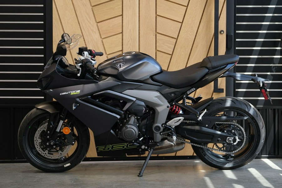 2025 Triumph Daytona 660 Satin Granite/Satin Black