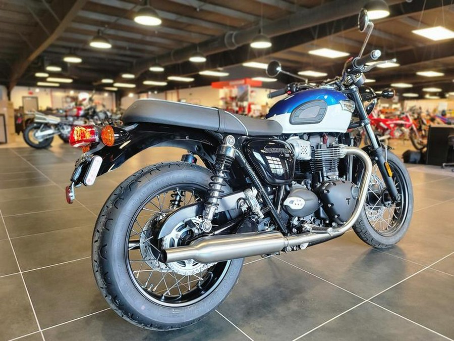 2022 Triumph Bonneville T100 Lucerne Blue/Fusion White