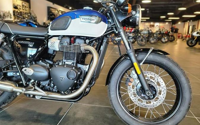 2022 Triumph Bonneville T100 Lucerne Blue/Fusion White