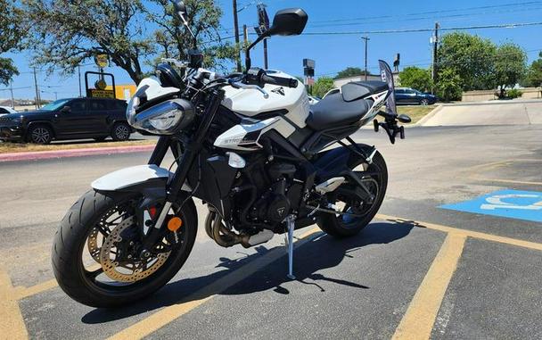 2024 Triumph Street Triple 765 R Crystal White