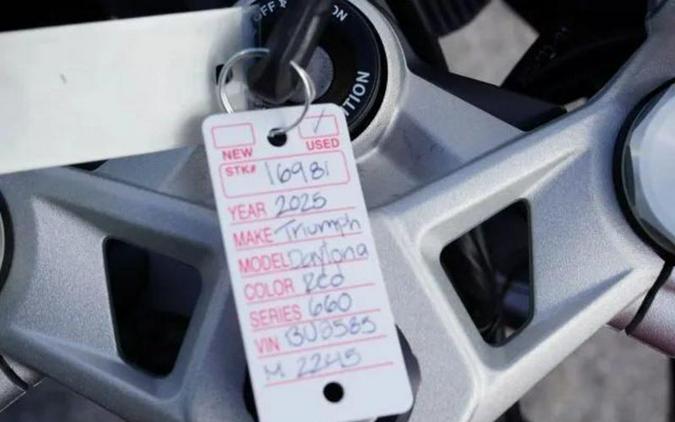2025 Triumph Daytona 660 Snowdonia White/Sapphire Black