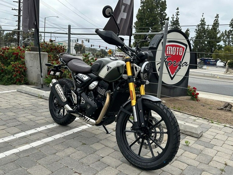 2024 Triumph Scrambler 400 X Matte Khaki Green / Fusion White