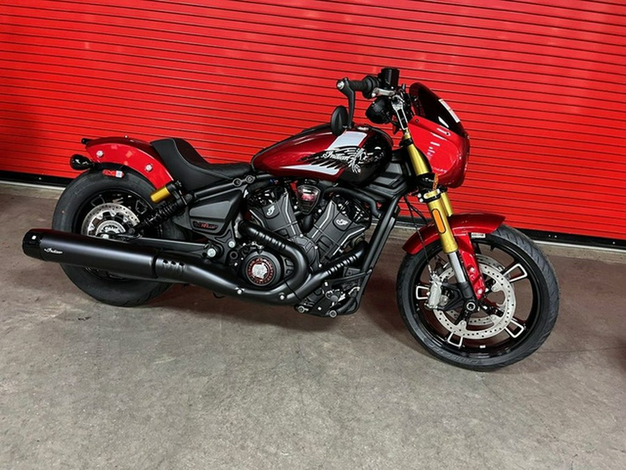 2025 Indian 101 Scout Sunset Red Metallic With Graphics