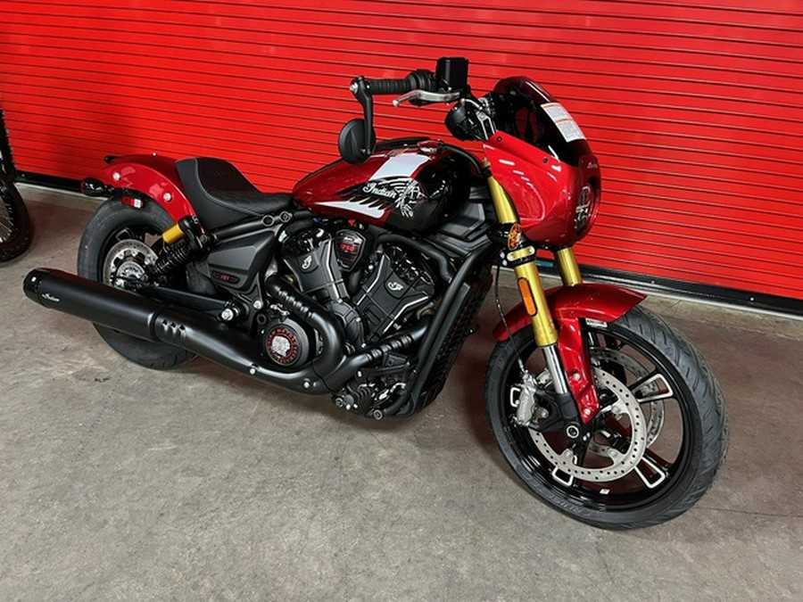 2025 Indian 101 Scout Sunset Red Metallic With Graphics