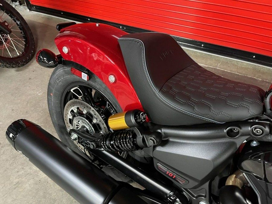 2025 Indian 101 Scout Sunset Red Metallic With Graphics