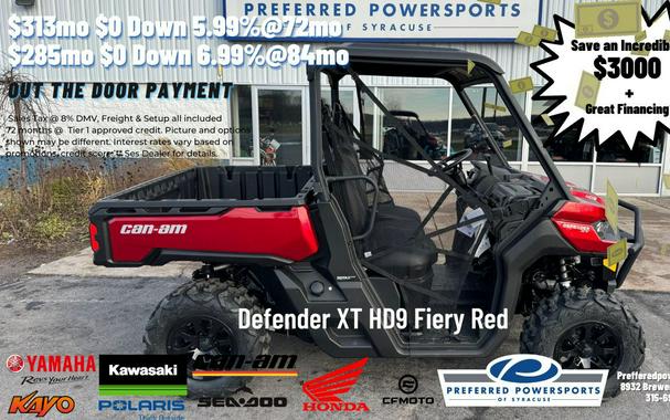 2024 Can-Am Defender XT HD9 Fiery Red