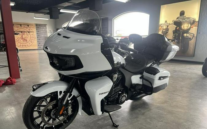 2025 Indian Motorcycle® Pursuit® Dark Horse® w/PowerBand Audio Ghost White Metallic Crystal / Black