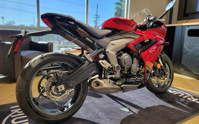 2025 Triumph Daytona 660 Carnival Red/Sapphire Black