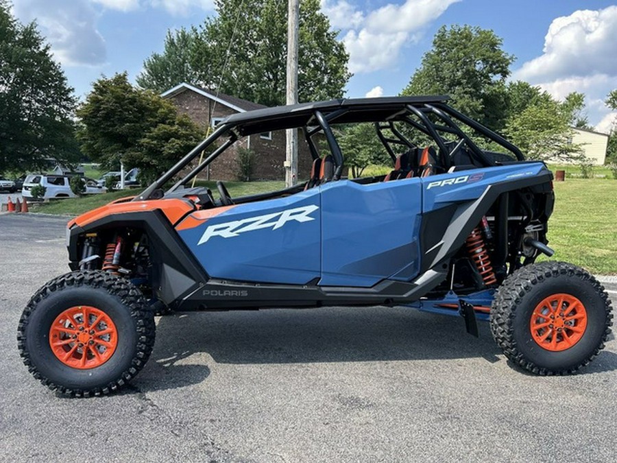 2025 Polaris RZR Pro S 4 Ultimate Orange Burst Zenith Blue
